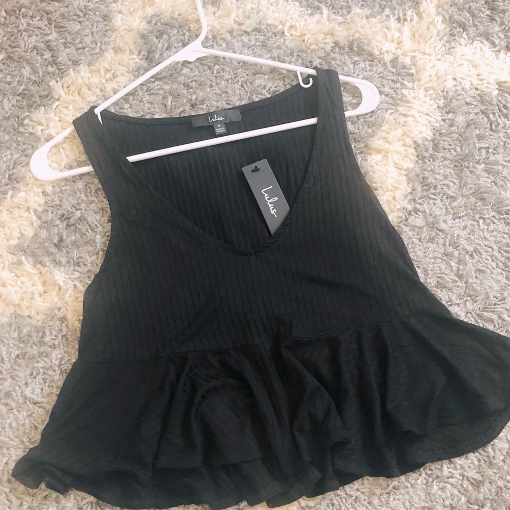 Lulus peplum sleeveless top